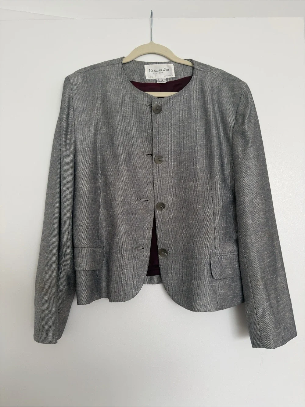 Vintage Dior Women's Silver Jacket